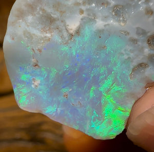 47.5cts - Dark Opal Rough Piece from Lightning Ridge. - Opal Whisperers