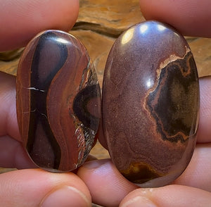 176.3cts - Wow Tribal Boulder Australian Opal Pair. - Opal Whisperers