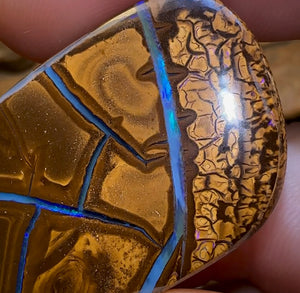 163.1cts - Australian Boulder Seam Opal from Winton - Opal Whisperers