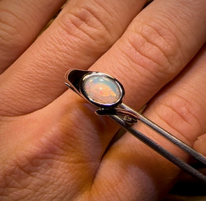Sterling Silver - South Australian Crystal Opal Ring