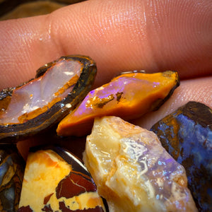 106.4cts - 6x Yowah Nut Rough Opal Parcel. Australian Boulder Opal