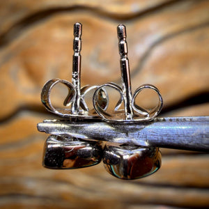 Sterling Silver - Australian Boulder Opal Doublet Stud Earrings