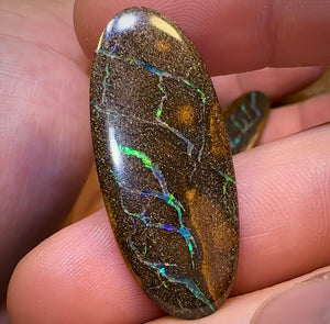 59.7cts - 4x Matching Queensland Boulder Opals. “Electric Salami” - Opal Whisperers