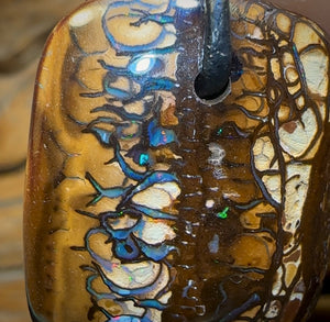 29 x 24mm - Awesome Tribal Drilled Australian Boulder Opal Necklace