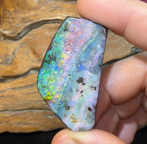 138.8 cts - Boulder Opal Rough Rub Preform - Opal Whisperers