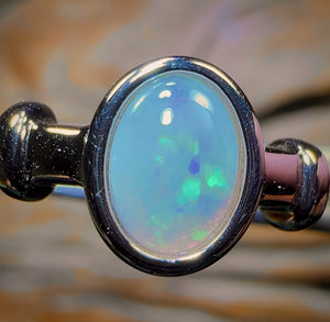 ⏳ Flash Auctions ⚡ 🔨 AUCTION 🔨 Sterling Silver - South Australian Crystal Opal Ring