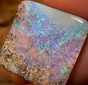 19.8cts - “Aquatic Rectangle” Queensland Boulder Opal from Winton - Opal Whisperers