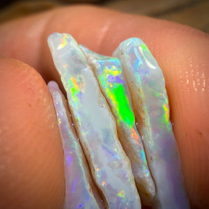 12.6cts - 4x Rare Mintabie Opal Rough Parcel. South Australian Opal