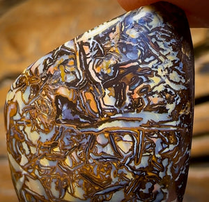 35.9cts - “Cool Concave” Tribal Queensland Boulder Opal. Double Sided!