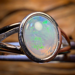 Sterling Silver - South Australian Crystal Opal Ring