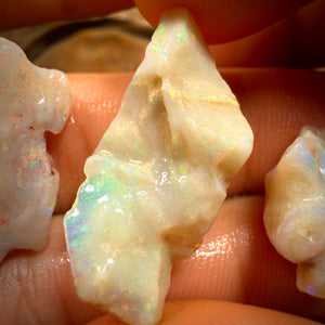 24.9cts - 3x Rare Mintabie Opal Rough Parcel. South Australian Opal
