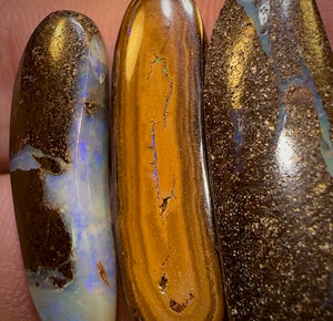 🔨 AUCTION 🔨 No Reserve 31.4cts - 3x Loose Queensland Boulder Opals. Parcel