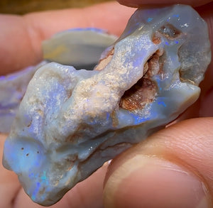 86.2cts - 4x Lightning Ridge Crystal and Dark Opal Rough Parcel - Opal Whisperers