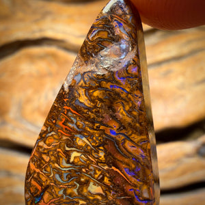 Bargain Card! 50.5cts - Cool Tribal Yowah Nut Opal. Double Sided and Thick