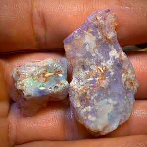 60.4cts - 2x Lightning Ridge Opal Rough Pieces