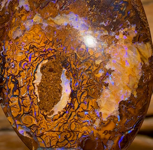 80.4cts - Large Oval Tribal Yowah Nut Opal. Double Sided!