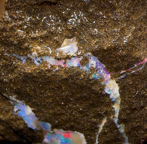 170.3cts - Australian Boulder Opal Rough Piece. Natural Split - Opal Whisperers
