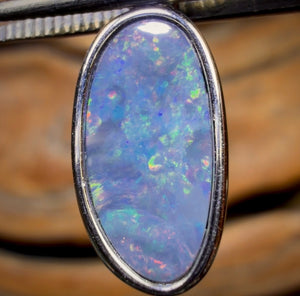 Sterling Silver - Queensland Boulder Opal Doublet Pendant