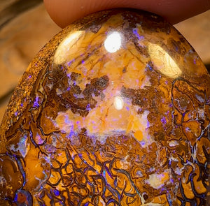 80.4cts - Large Oval Tribal Yowah Nut Opal. Double Sided!