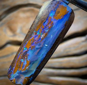 Solid Reef Landscape Queensland Boulder Unisex Opal Pendant