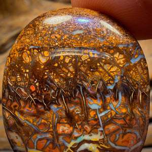 86.1cts - Queensland Boulder Opal Tribal Pattern Picture Stone