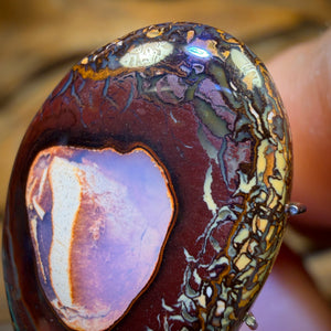 Bargain Card! 11.9cts - Yowah Nut Kernel Opal WITH Tribal Surround. Australian Boulder Opal
