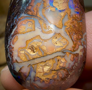 53.2cts - Australian Boulder Opal. Aquatic Pattern - Opal Whisperers