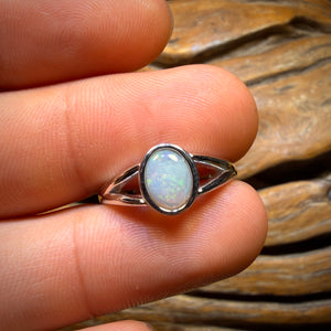 Sterling Silver - South Australian Crystal Opal Ring