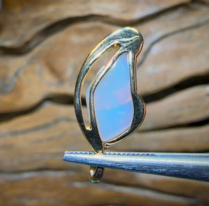 18k Gold - Pippy Shell Opal Fossil Pendant - Opal Whisperers