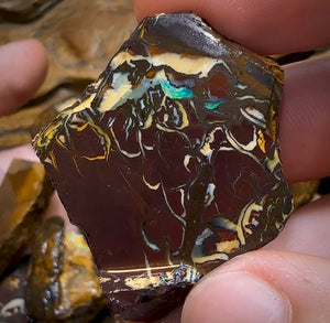 317.9g - 15x Yowah Nut Rough Pieces. Tribal and Crystal Centres Australian Opal - Opal Whisperers