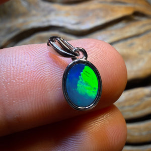 Sterling Silver - Queensland Boulder Opal Doublet Pendant