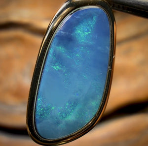 Sterling Silver - Queensland Boulder Opal Doublet Pendant