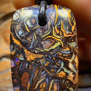 28 x 19mm - Drilled Tribal Queensland Boulder Opal Necklace
