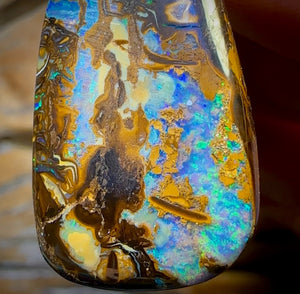 30 x 19mm - Drilled Tribal Queensland Boulder Opal Necklace