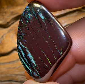 66.2cts - “Electric Zebra”Koroit Nut Opal. Dark Ironstone - Opal Whisperers