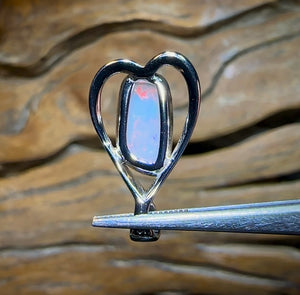 Sterling Silver - Large Solid South Australian Crystal Opal Pendant - Opal Whisperers