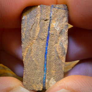 72.8cts - Australian Boulder Seam Opal Rough Pair. Natural Split