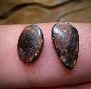 2.8cts - Top Gem Quality Australian Boulder Opal Set - Opal Whisperers