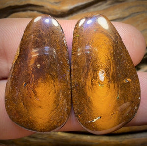 60.6cts - Tan Tribal Queensland Boulder Opal Pair