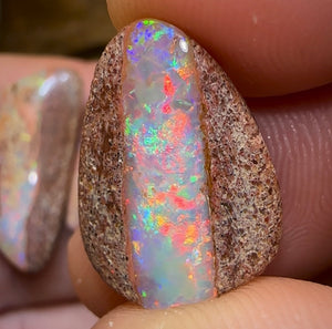 34.6cts - Australian Boulder Pipe Opal Parcel. Heritage Collection Red Fire - Opal Whisperers