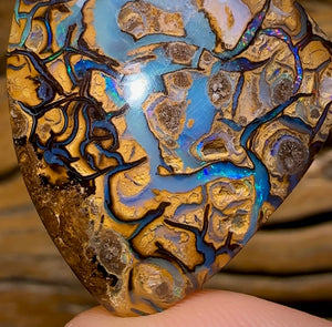42.7cts - Yowah Nut Tribal Opal. Australian Boulder Opal - Opal Whisperers