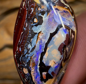 37.8cts - “Purple Kernel”Polished Koroit Nut Opal Specimen - Opal Whisperers