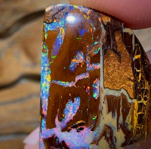 21.2cts - Australian Boulder Wood Cathedral Fossil Replacement Opal. ISAAC’S CUT - Opal Whisperers