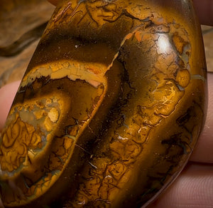 2 x HUGE Drilled Boulder Opal Pendant Split Pair w/ Eco Friendly Vegan Cords