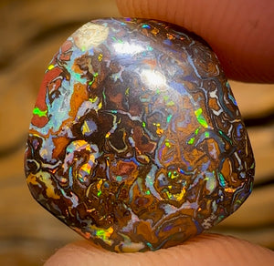 6.7cts - Tribal Yowah Nut Opal. Electric Multicolours!
