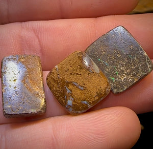Auction Fall-Through = Your Gain! 🔥 Now More Than 50% Off RRP 🚨 33.9cts - 3x Loose Queensland Boulder Opals. Wholesale Parcel
