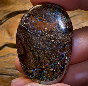 95.5cts - Double Sided Queensland Boulder Opal. koroit Tribal - Opal Whisperers