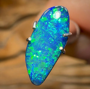 1.1cts - Lightning Ridge Black Opal Doublet - Opal Whisperers