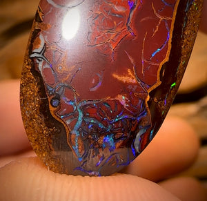 34.2cts - Tribal Queensland Boulder Opal Split and Polished Pair Double Sided
