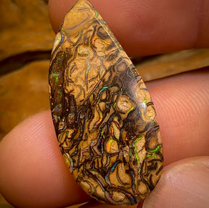 28.5cts - “Celebrity Stone” Top Tan Tribal Yowah Nut Opal. Featured on “Outback Opal Hunters”!